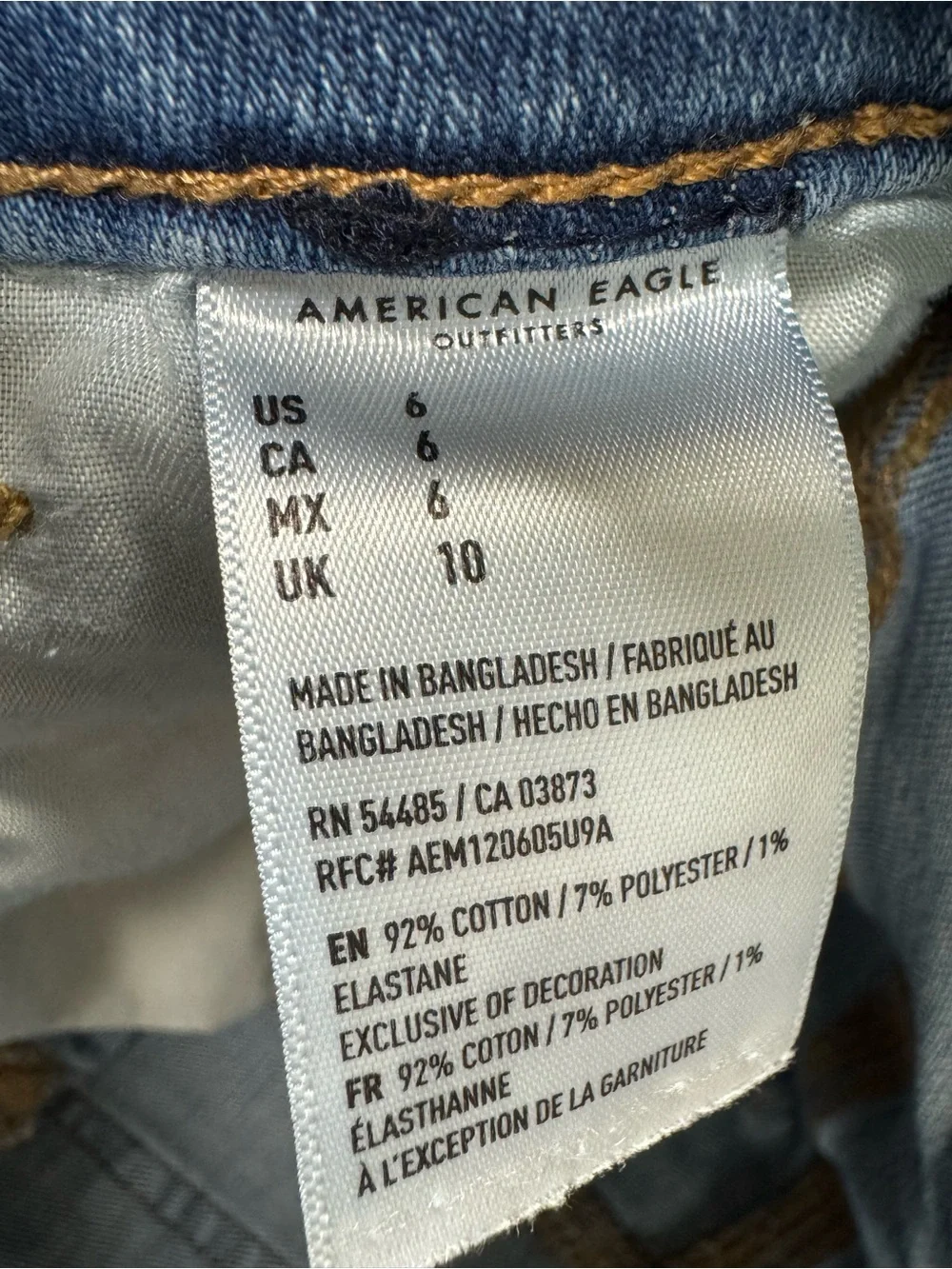 American Eagle Outfitters Blue Distressed High-Rise Denim Shorts Buttonfly